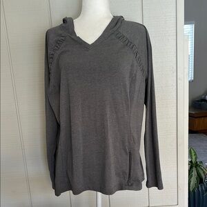 REI Gray Long Sleeve Hooded Sweatshirt